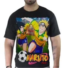 Camisa Camiseta de Anime Copa do Mundo Futebol Naruto One Piece Boko no Hero