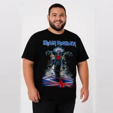 camisetas camisas Rock Plus size Extra G G+ GGG iron maiden guns n roses kiss nirvana pink floyd
