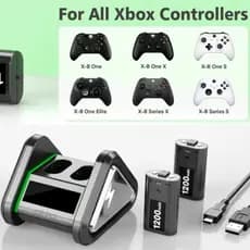 Carregador De Bateria Oivo com 2 Baterias Extras Para Xbox One S-X /Xbox Series S-x