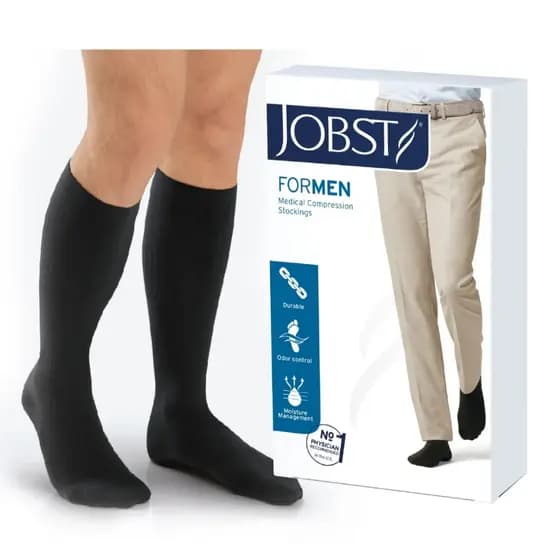 Meia 3/4 Compressiva Masculina | Jobst Forman | 20-30 mmHg PONTEIRA FECHADA