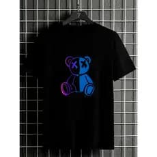 Camisa Estampada Unissex Camiseta Algodão Manga Curta Camiseta Gola Redonda 100% Algodão 30.1