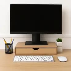 Suporte para Monitor Organizador Porta Sulfite 1 Gaveta em MDF Cru