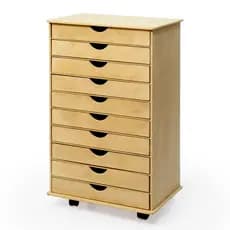 Organizador Madeira Mdf Casa Escritório Organizadores Porta Papel Sulfite Folhas A4 10 Gavetas