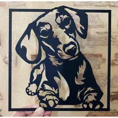 Arte de Parede Cachorro Dachshund / Salsicha