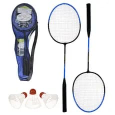 Coleção com 5 Jogo Badminton Kit Completo Raquete Peteca
