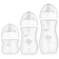Kit 3 Mamadeiras Easy Flow Buba Anticólica Branco Nuvem