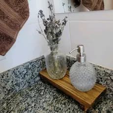 Bandeja Rústica Para Lavabo Banheiro Madeira Decoração