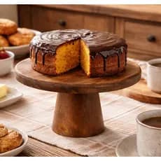 Boleira Cogumelo Rústica Madeira Decoração Festa Mesa Doce Bandeja Redonda Pequena
