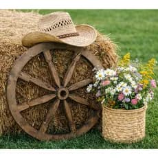Enfeite Roda de Carroça Rústica Madeira Decoração Festas Casamento Rancho Country