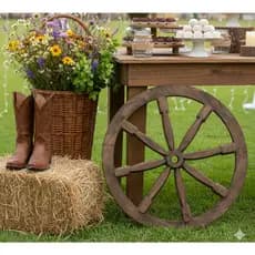 Roda de Carroça Rústica Festa Fazendinha Country Decoração Mesa Casa