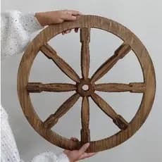 Enfeite Roda De Carroça Rústica Decorativa 58cm Festas Casamento Decoração Country