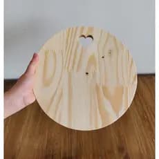 Kit 2 Tábuas Redondas Pinus Coração Para Frios Petiscos Corte Descanso Decoração