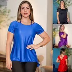 Blusinha Manguinhas Dry Fit Seca Rápido Toque Suave Camiseta Fitness Academia Treinos Pronta Entrega