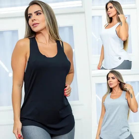 Regata Fitness Camiseta Feminina Estilo Nadador Para Academia Viscolycra Confortável Alta Qualidade