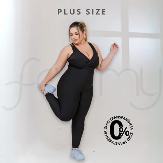 PLUS SIZE Macacão Longo Legg Fitness Academia (BOJO REMOVÍVEL) EXCELENTE QUALIDADE