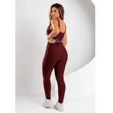 CONJUNTO Kit Calça Com Bolso + Top Bojo Removível Fitness Academia Treino