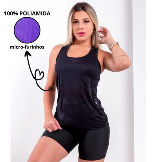 Regata Dry Fit Feminina Poliamida Nadadora | Confortável | Treino | Academia