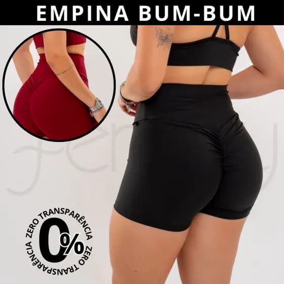 SHORT Empina Bumbum SEM TRANSPARÊNCIA  CÓS PALA ALTO Legging Empina Bumbum Fitness Academia Cross Crossfit