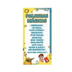 Banner Pedagógico Palavras Mágicas 50x100