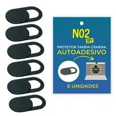 Tampa Câmera Celular Webcam Cover Kit 6 Unidades NO2SPY Ultrafino Autoadesivo Proteção Privacidade
