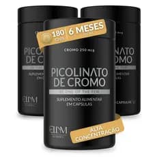 Picolinato De Cromo 250mcg - 60 Capsulas Dose Máxima Original Ellym Nutrition