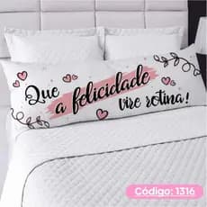 Travesseiro De Corpo Com Fronha Xuxão Fibra de Silicone Personalizado 1.25x0.45cm Frases Variadas