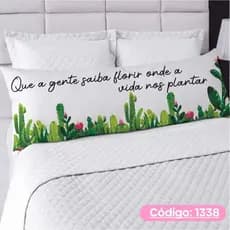 Travesseiro De Corpo Com Fronha Xuxão Fibra Silicone Personalizado 1.25x0.45cm Frases Quarto