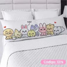 Capa De Travesseiro De Corpo Fronha Xuxão  Ziper 1.25x0.45cm  Quarto e Decoração Stray Kids Fan Made