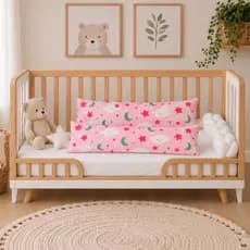 Kit 2 Travesseiros de Corpo Xuxinho para Berço 85cm Super Macio Recém-Nascido Apoio para Bebê Dormir