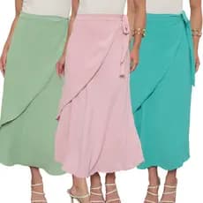 Saia Feminina Envelope Multiformas Versátil
