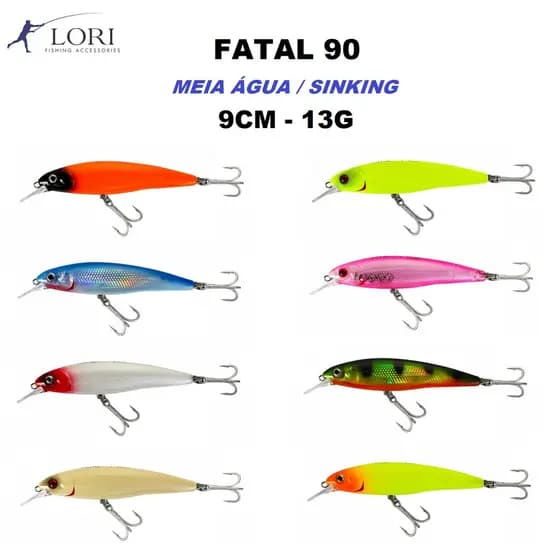 Isca Artificial Meia Agua / Sinking Lori Fatal 90 - 9cm 13gr