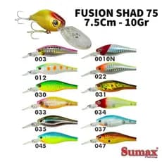 ISCA ARTIFICIAL MEIA AGUA SUMAX FUSION SHAD 75 - 7.5CM - 10GR