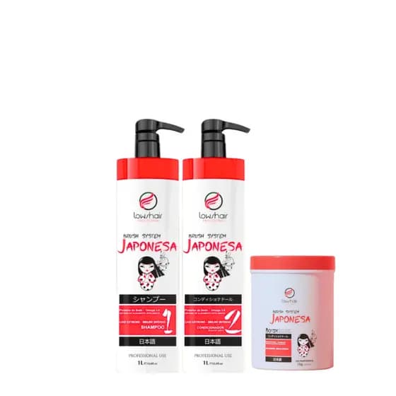 Kit Alisamento Capilar Japonesa + Máscara Capilar Profissional 3x1L