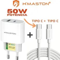 Carregador 50W H'Maston Original Fonte +Cabo Tipo C