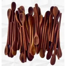 Kit Colher Para Pimenta 13cm Pequena Colheres de Pau Madeira Artesanal Cozinha Bolos Doces Panela Molho Mingau
