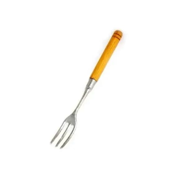 Garfo 35 cm Em Alumínio Fundido polido Para Cozinha - talher