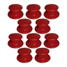 Kit 2,4,6,8 e 10 Puxadores Vermelho de Plástico Premiun Pomel para Tampa de Vidro Pegador Pomel Panelas e Frigideiras