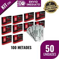 Lâmina de Barbear 30/50 Peças Lord Platinum Profissional Inox Barbeiro Cabelereiros Fabricada  Egito