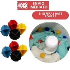 Esferas Bolinhas Bate Roupas Para Máquina de Lavar 8 Peças