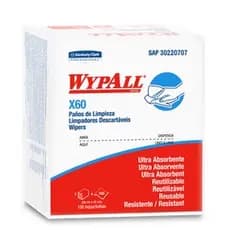 Pano Wiper Wypall X60 Quaterfold com 100 unidades