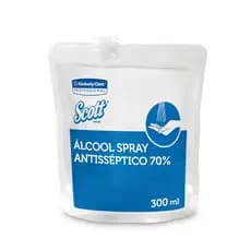 Higienizador de maos Scott 300ml/alcool spray refil
