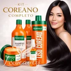 Kit Coreano Máscara De Tratamento + Shampoo E Condicionador + Óleo + Progressiva Sem Formol Liso Coreano Koreaa