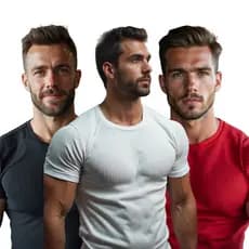 Kit 3 Camisetas Masculina Canelada Lisa Slim fit estilo Americana academia Rapper