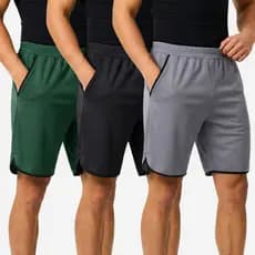 Kit Com 3 Bermudas Shorts Masculina Academia Treino Fitness Futebol Bolso Esportivo Verão Crossfit