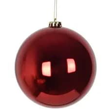 Bola de Natal vermelha metalizada Grillo 10 cm 6 unidades