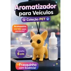Aromatizador Automotivo Coleção PET- Vários Cachorrinhos Fofos e Divertidos(Cheirinho Difusor para Carro)- Novidades
