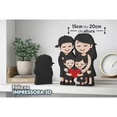 Enfeite - Peça Decorativa Família Feliz - Estátua Presente Dia das Mães/Pais/ Dia dos Namorados- Decoração em família