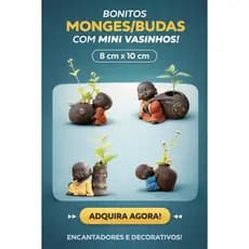 Monge Estilo Vasinho - Buda - Decoração - Minimalista -  3 Tamanhos para escolher - Artesanato