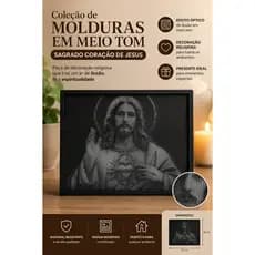 Quadros Religiosos em Meio Tom | Impressão 3D | Moldura Decorativa Religiosa | Efeito Ilusão | Santa Ceia | Entre Outros