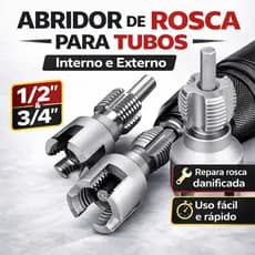 Abridor de Rosca para Tubo PVC 1/2 e 3/4 Interno e Externo – Ferramenta Encanador